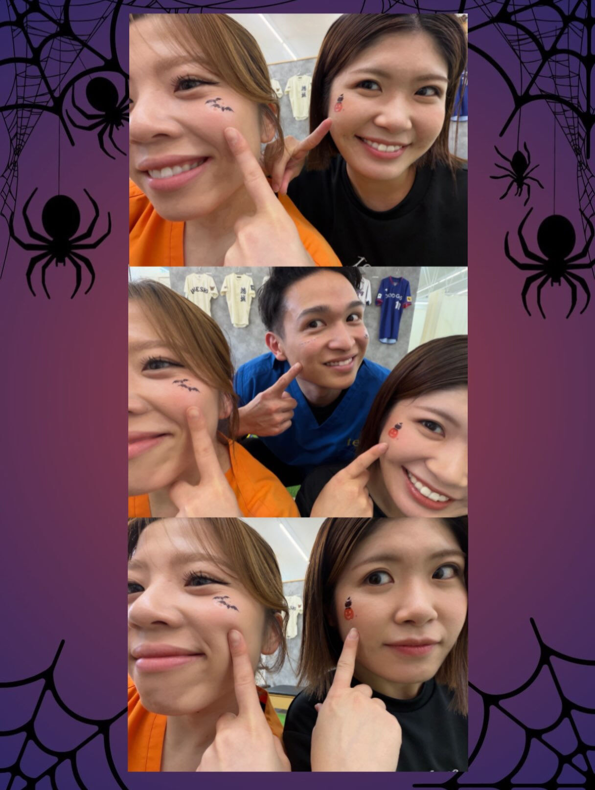 社長が今日と明日はこれ付けて仕事ねー！と渡されたので3人で仲